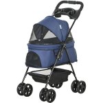 Pawhut ? poussette buggy pliable pour chien et chat ? tissu 300d oxford imperm�able ? 4 roues avec freins ...