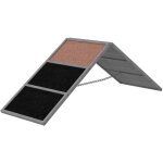 Rampe d'agilit pour chien cadre en a surface antidrapante gris