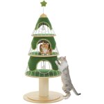Pawz road arbre � chat de no�l, tour festive de 130 cm avec poteau � griffer en sisal 14 cm & 3 grandes ...
