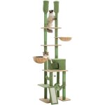 Pawz road - arbre  chat cactus du sol au plafond, 5 niveaux avec hamac douillet, plateformes, niche, ...
