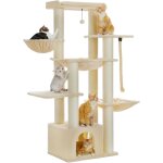 Pawz road - grand arbre � chat avec poteaux xxl 11 cm en sisal, hamacs spacieux, condo & perchoir, 170 ...