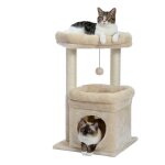 Pawz road - petit arbre � chat 60 cm, tour de jeux avec 2 poteaux � griffer robuste, 1 condo spacieux ...