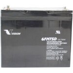 Pce - vision akkus 6fm75dx batterie au plomb 12 v 75 ah plomb (agm) (l x h x p) 258 x 215 x 166 mm raccord ...