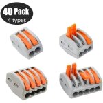 Pct - 212 / 213 / 214 / 215 lot de 40 bornes de raccordement compactes pour �crous de levier assortiment ...