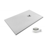 Pdd - receveur de douche extra plat airstone eco gris clair ral 7035 70x90