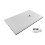 Pdd - receveur de douche extra plat airstone eco gris clair ral 7035 80x90