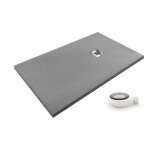 Pdd - receveur de douche extra plat airstone eco gris ral 7037 100x100