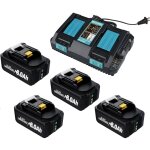 Pdstation - batterie makita 18 v 4 x 8 ah de remplacement et chargeur rapide double, compatible avec ...