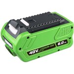 Pdstation - batterie de rechange 40v 6000 mah gwl1820 29462 pour greenworks 40 v au lithium (29252, 20202, ...