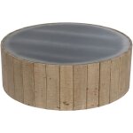Pegane - table basse, table de salon ronde en bois coloris naturel - diamètre 90 x hauteur 30 cm Pegane - table basse, table de salon ronde en bois coloris naturel - diamètre 90 x hauteur 30 cm