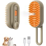 Peigne 3 en 1 pour chats et chiens ? brosse � vapeur et � eau avec massage �lectrique de toilettage
