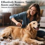 Peigne pour animaux - convient aux chats, golden retrievers, etc. , d�m�le efficacement - lot de 2, noir ...