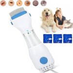 Peigne  puces lectrique pour animaux de compagnie, dissolvant de poux lectrique, brosse de nettoyage ...