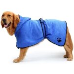 Peignoir pour chien doux super absorbant en microfibre pour chien avec capuche / ceinture pour grands, ...