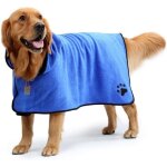 Peignoir pour chien en microfibre super absorbant et doux avec capuche / veste pour chiens de grande, ...