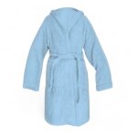 Peignoir en �ponge de coton hi tech bleu clair pour gar�on avec capuche, 400 gr / m�, tex family, fabriqu� ...