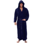 Peignoir d'hiver pour homme, ch�le allong� en peluche, v�tements de maison, robe � manches longues, manteau, ...