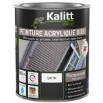 Peinture acrylique bois satin 0. 5 l blanc - kalitt deco