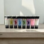 Peinture acrylique - couleurs paillet�es - 8 tubes de 22ml - set d'initiation - amt