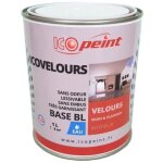 Peinture acrylique - icovelours - velours - gris fen�tre - 1l - bicouche