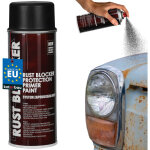 Peinture antirouille en a�rosol pour cl�tures et portails m�talliques, protection noire ral 9005 400