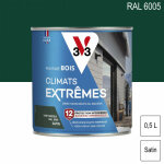 V33 - peinture bois extrieur climats extrmes ral 6005 vert basque satin 0, 5l