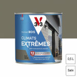 Peinture bois extrieur climats extrmes taupe satin 0, 5l v33