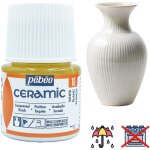Peinture cramique dcorative et rsistante  froid pebeo 10 blanc 45ml