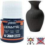 Peinture cramique dcorative et rsistante  froid pebeo 14 noir 45ml