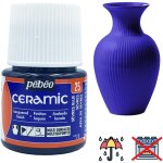 Peinture céramique à froid, décoration résistante pebeo 25 bleu foncé 45ml Peinture céramique à froid, décoration résistante pebeo 25 bleu foncé 45ml