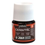 Peinture c�ramique � froid, d�corative, r�sistante, pebeo 18 chestnut 45ml