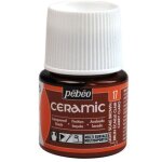 Peinture pour c�ramique - pebeo - brun - 45ml - opaque - brillant