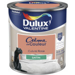 Peinture cr�me de couleur satin rose 0, 5 l - dulux valentine