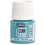 Peinture cuir - setacolor - bleu turquoise - 45 ml - acrylique - mixte