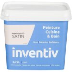 Peinture cuisine & bain satin beige poudr� 0, 75l inventiv