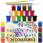 Peinture au doigt lavable enfant 24 x 20 ml