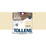 Tollens - peinture bois extrieur 2 en 1 - ultra rsistante et conomique satin - blanc perle - 0, 5l=8m2 ...