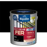 Peinture pour fer extrieur - brillant - 2l - noir - ripolin