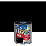 Peinture pour fer extrieur - mat - 0, 25l - noir - ripolin