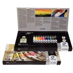 Peintures � l'huile talens van gogh, coffret de 10 x 20 ml + accessoires
