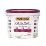 Peinture latex blanche magnat ultra matt 10l pour murs et plafonds
