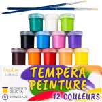 Peinture lavable enfant tempera 12 x 20 ml