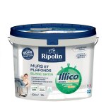 Peinture murs et plafonds - blanc - satin - 10l - illico - ripolin