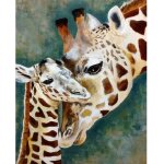 Peinture au num�ro girafes 30 x 40 cm