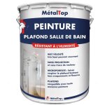 Peinture plafond salle de bain - pot 1 l - 9018 - blanc papyrus metaltop