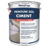Metaltop - peinture sol ciment - pot 1 l - 9003 - blanc de s�curit�