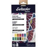 Peinture tissus - p�b�o - setacolor set initiation - opaque mat - 12 flacons de 20 ml - couleurs modernes ...
