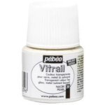 Peinture vitrail - p�b�o - nacre - 45ml - transparent - brillant