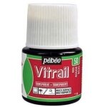 Peinture vitrail - pebeo - rouge - 45 ml - transparent - opalescent