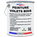 Peinture volets bois - 20 l - codeve bois - ral 5008 - bleu gris - pour la protection de votre volet, ...